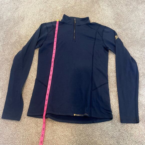 Noble Equestrian Women's Lightweight Wool Quarter Zip Dark Blue Size XXS - Picture 7 of 8